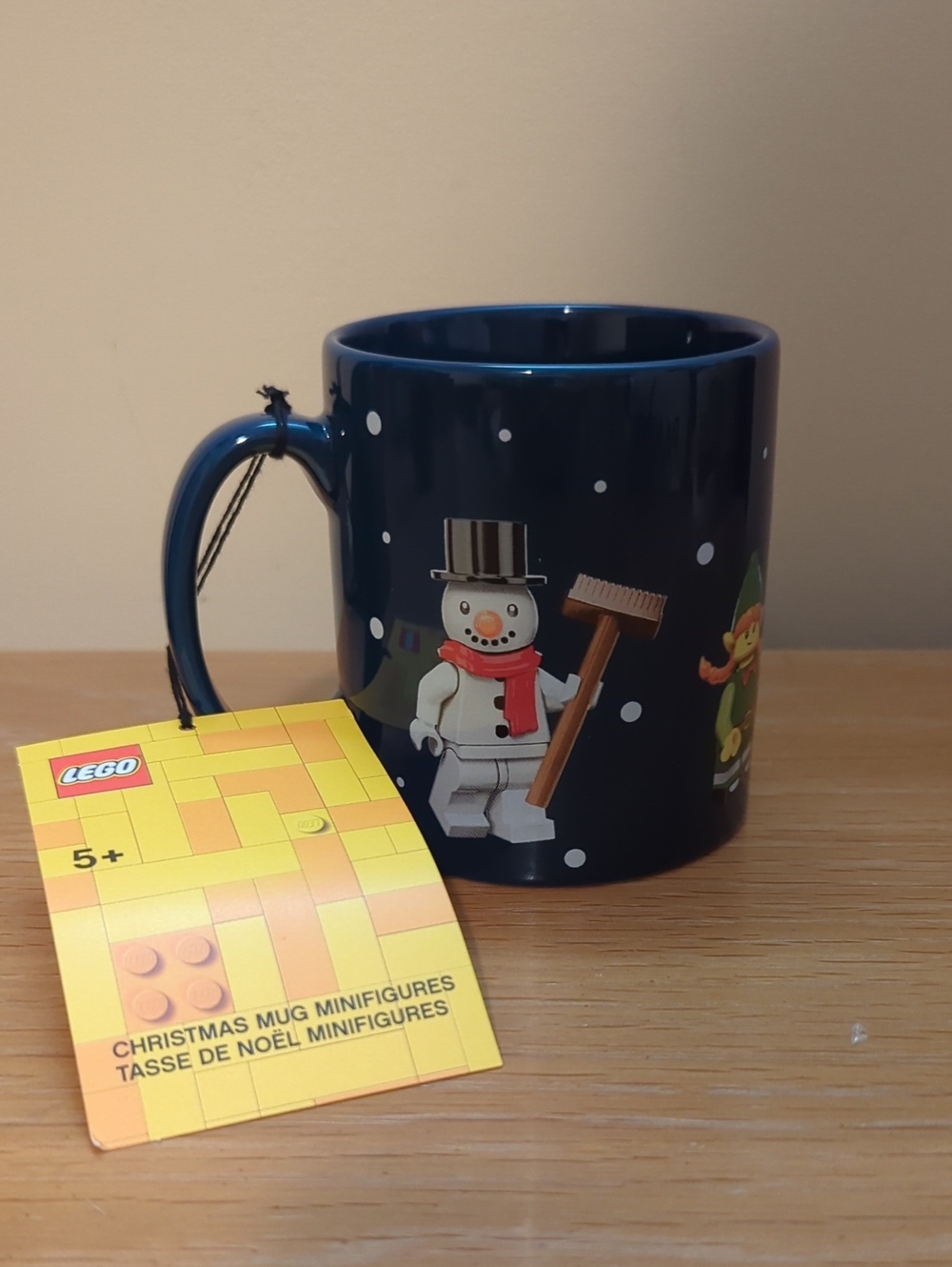 Lego Navy Blue Snowman & Minifigure Holiday Mug